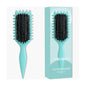green 1 piece curly hair brush and Curl Defining Brush for Detanging and Defining Curls for women and men.