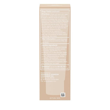 Neutrogena Purescreen+ Tinted Sunscreen for Face with SPF 30, Broad Spectrum Mineral Sunscreen with Zinc Oxide and Vitamin E, Water Resistant, Fragrance Free, Light, 1.1 fl oz