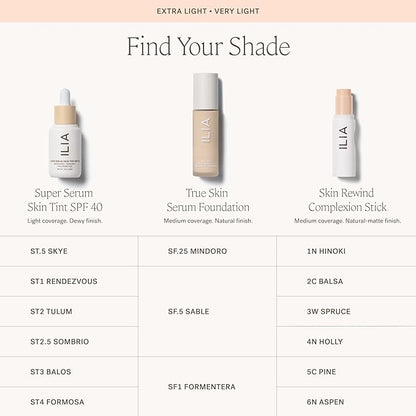 ILIA - Skin Rewind Complexion Stick - Foundation + Concealer + Skincare | Non-Toxic, Vegan, Cruelty-Free, Clean Makeup (4N - Holly, 0.35 oz | 10 g)