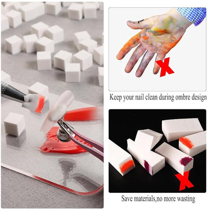 100Pcs Soft Nail Sponges for