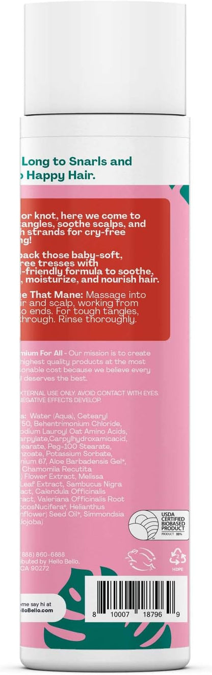 Hello Bello Kid’s Conditioner - Hypoallergenic, pH-Balanced & Dermatologist-Tested - Thoughtful Ingredients - Watermelon, 10 Fl Oz (2 Pack)