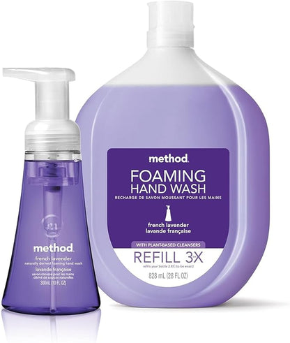 Method Foaming Hand Soap, Green Tea + Aloe, 10 Ounce (Pack of 3)