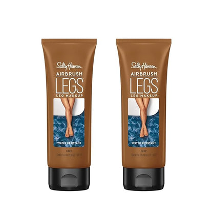 Sally Hansen Airbrush Legs, Leg Makeup Lotion, Deep 4 Oz, Pack of 2