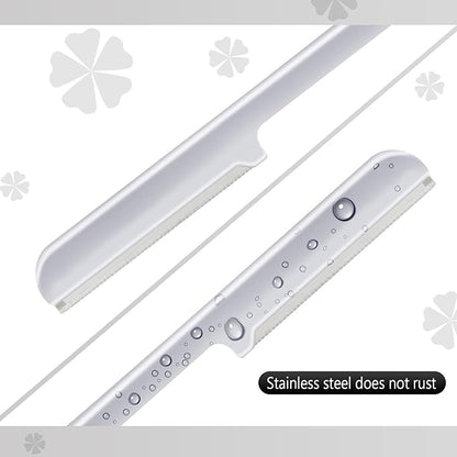 10 Pieces Eyebrow Razor for Women Facial Shaver Razor Brow Shaper Eyebrow Trimmer Dermaplaner Shaping Tool with Cover (Silver)