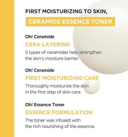 Ceramide 3days Toner | Moisture Solution | Essence Toner | Ceramide Layering | for Dry & Dull Skin, Korean Skincare (150ml, 5.70 fl.oz)