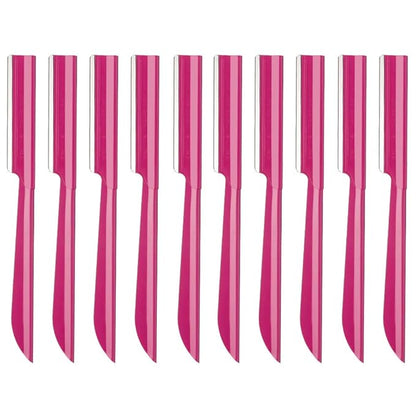 Eyebrow Razor, Eyebrow Razor Shaper for Men and Women, Grooming Shavers (red-10pcs)