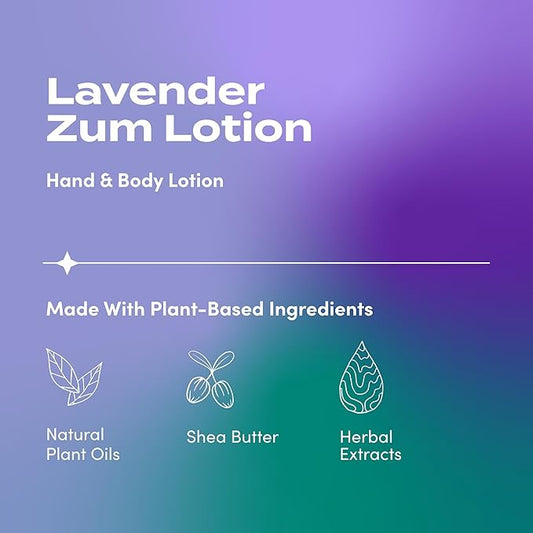 Zum Indigo Wild Hand & Body Lotion - Natural Hand Lotion for Dry Hands - Body Lotion for Women & Men - Body Moisturizers Include Shea Butter, Jojoba Oil & More - Lavender Scent - 6 fl oz