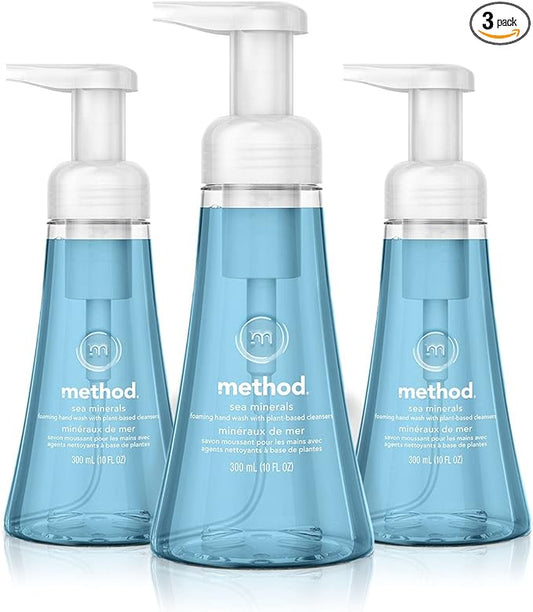Method Foaming Hand Soap, Sea Minerals, Paraben and Phthalate Free, Biodegradable Formula, 10 fl oz (Pack of 3)
