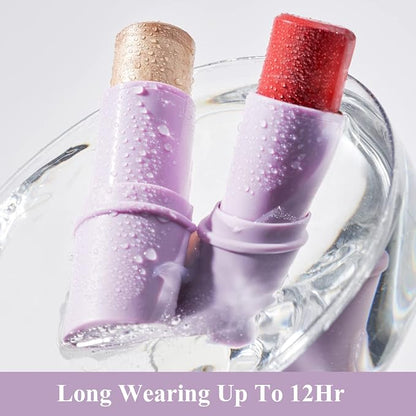 2Pcs Cream Blush Highlighter Makeup Stick Makeup Set Cherry Blush