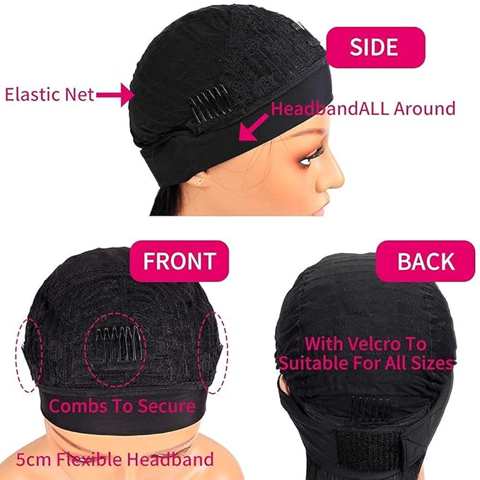 10 Inch Curly Headband Wig Human Hair Natural Color Glueless Headband Wigs for Women None Lace Front Wigs With Headband Attached Human Hair Wigs