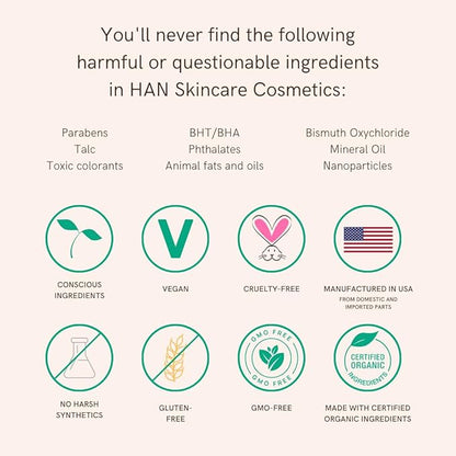 HAN Skincare Cosmetics Vegan, Cruelty-Free, 3-in-1 Multistick for Cheeks, Lips, Eyes, Cherry Cosmos | Large