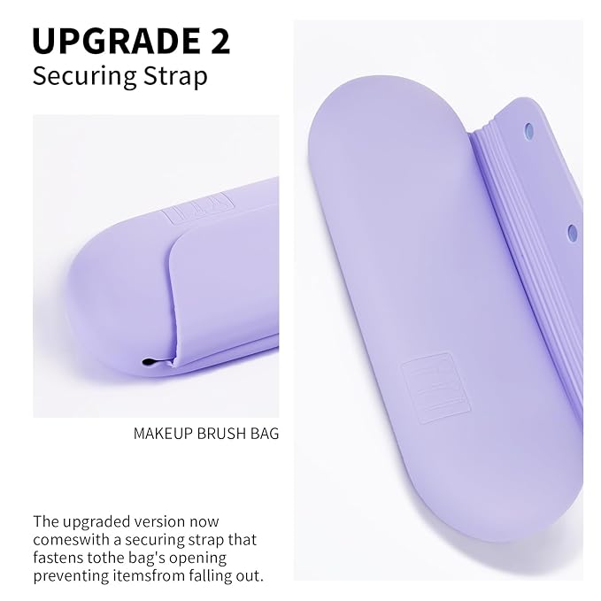 Silicone makeup brush holder travel