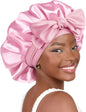 YANIBEST Silk Bonnet for Sleeping Women Satin Bonnet Double Layer Satin Lined Hair Bonnet with Tie Band Curly Hair