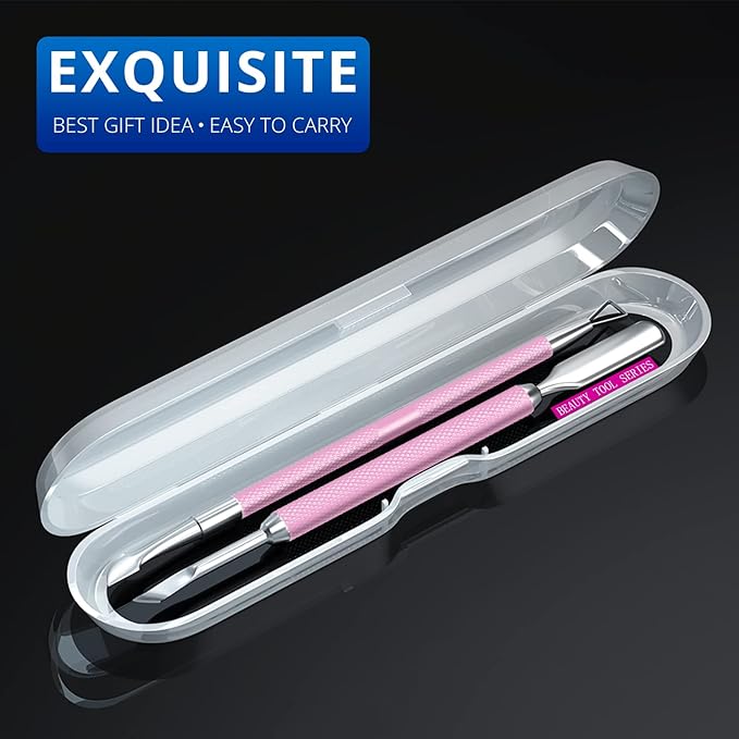 2PCS Metal Mauve/Pink Purple Cuticle