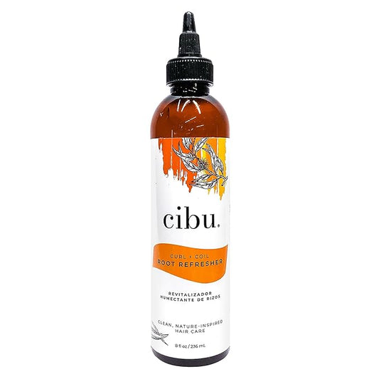 Cibu Curl + Coil Root Refresh - Nutrient Rich Witch Hazel - Moisturizing Hair and Scalp Oil for Dry Itchy Scalp - 8oz