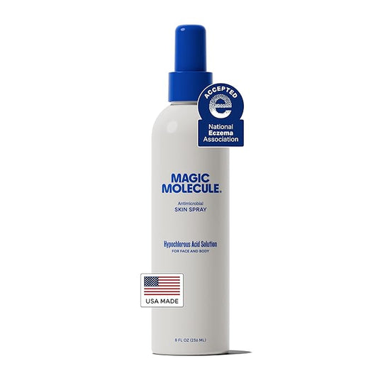 Skin Cleanser for All Types, Hypochlorous Acid Spray Helps Heal Acne Prone, Eczema and Itchy Rashes and 50 Other Skin Ailments, Safe for Multiple Daily Uses, 8 oz Spray