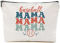 Baseball Gifts Mama Gifts Mom Gifts, Baseball Stuff Makeup Bag, Gifts for Mom Women Baseball Team Player Friend, Baseball Mama Cosmetic Bag, Baseball Coach Gifts Toiletry Bag Christmas Birthday Gifts