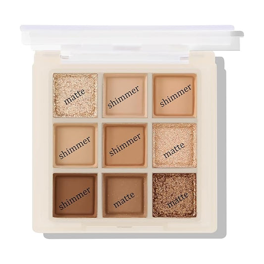 Boobeen Nude Eyeshadow Palette - Matte and Shimmer Makeup, Highly Pigmented Creamy Eye Shadow Powder, Create a Neutral Eye Look, Long Wearing