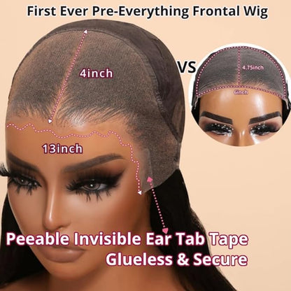 Beauty Forever Pre Everything Highlight Curly 13x4 Lace Front Wig Glueless Put on and Go Wig Human Hair, Pre Plucked Honey Blonde Pre Cut Lace Wig Pre Bleached Knots for Beginner 150% Density 24inch