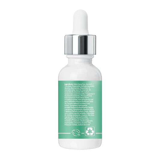 Hempz Cucumber Aloe, Facial Serum, Beauty Actives with Cermanides for dry to normal skin, for men and women, 1oz
