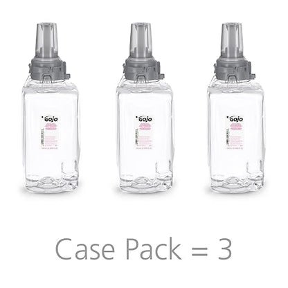 GOJO Clear & Mild Foam Handwash, Fragrance Free, EcoLogo Certified, 1250 mL Foam Soap Refill ADX-12 Push-Style Dispenser (Pack of 3) - 8811-03