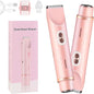 Glow Aura Womens Shaver 2 in 1, Electric Razor, Painless Hair Removal for Face,Body Waterproof Wet & Dry Use Body Hair Trimmer (Pink)
