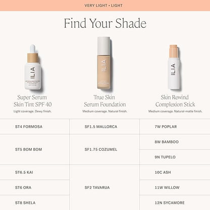 ILIA - Skin Rewind Complexion Stick - Foundation + Concealer + Skincare | Non-Toxic, Vegan, Cruelty-Free, Clean Makeup (12N - Sycamore, 0.35 oz | 10 g)