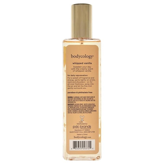 Bodycology Whipped Vanilla Fragrance Mist Women 8 oz (Pack of 2)