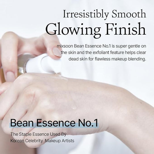 mixsoon Bean Essence Exfoliating Hydrating Korean Skin Care Glass skin Hyaluronic Acid Serum 1.61 Fl Oz (Pack of 1)