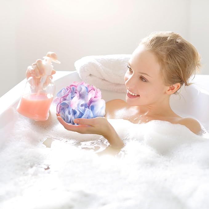 Btyms 4 pieces shower loofahs