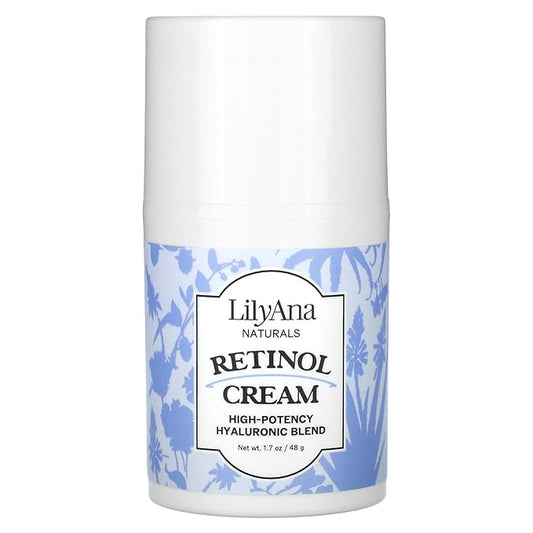 LilyAna Naturals Anti Aging Retinol Face Cream for Women – Wrinkle & Neck Cream for Firming, Retinol Moisturizer for Face with Hyaluronic Acid, Hydrating Night Cream for Fine Lines, Collagen Boost