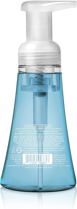 Method Foaming Hand Soap, Sea Minerals, Paraben and Phthalate Free, Biodegradable Formula, 10 fl oz (Pack of 3)