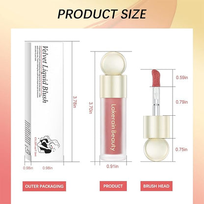 Liquid Blush, Soft Cream Face Blush, Velvet Liquid Blush Makeup Natural Matte Finish Looking, Long-Lasting, Smudge Proof, Moisturizing Lightweight Blendable Feel 05#