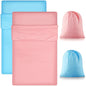 Irenare 2 Pcs Self Tanning Sleep Sack Self Tanning Sheets Protector Self Tan Sleep Bag Protect Sheets from Self Tanner Travel Camping Sheet Sleep Bag for Outdoor Travel Hotels(Pink, Blue)