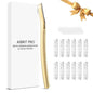 Dermaplaning Tool for Face, Dermaplane Razor for Peach Fuzz with Metal Grip, Professional Eyebrow Razor for Women, Facial Razor for Women Gold (12 Replaceable Blades)
