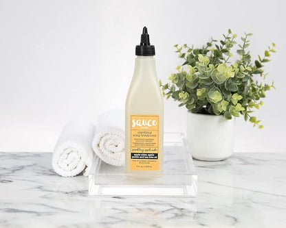 SAUCE BEAUTY Clarifying Scalp Treatment (8 Fl Oz ) Sparkling Apple Cider Scalp & Hair Cleanser, Buildup remover with Apple Cider Vinegar & Tea Tree Oil for Dry, Itchy Scalp, All Hair Types