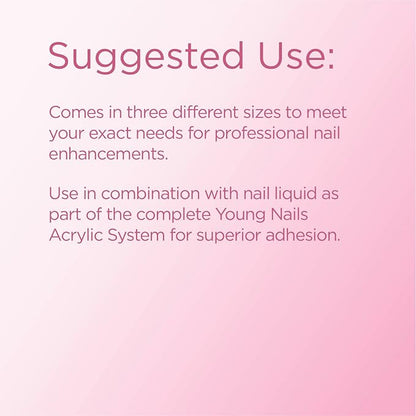 Young Nails Acrylic Cover Powder - Self-Leveling Acrylic Nail Powder, Clear Nude Pink White Acrylic Powder for Nail Extenstion, Professional Grade, Superior Adhesion, Color - Rosebud, 85g