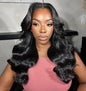 5x5 HD Lace Closure Wigs Human Hair Pre Plucked 5X5 Body Wave Lace Front Wigs Human Hair 180% Density Brazilian Virgin Human Hair Wigs for Black Women Natural Color (Body Wave Wig, 18 Inch)
