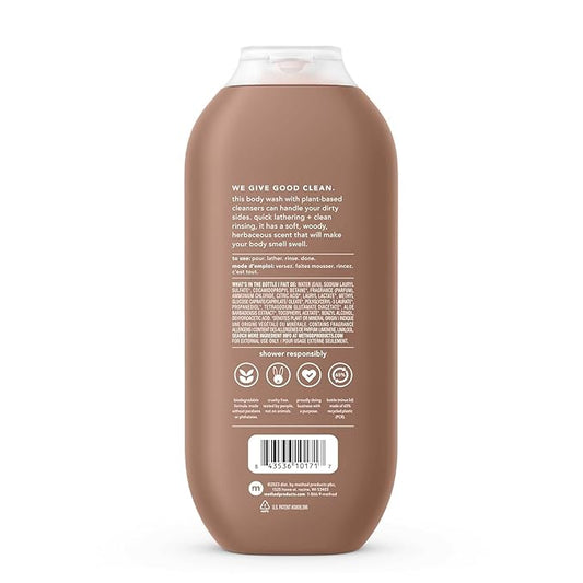 Method Men Body Wash, Sandalwood + Vetiver, Paraben and Phthalate Free, 18 FL Oz (Pack of 6)