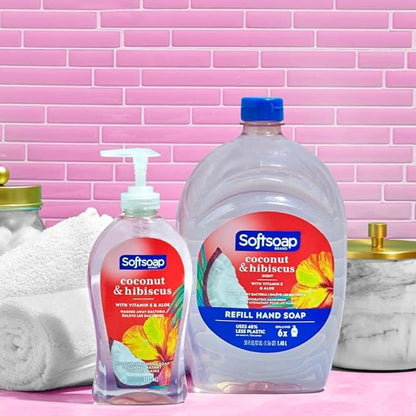 Softsoap Coconut & Hibiscus Scent Hydrating Liquid Hand Soap, Liquid Hand Soap, 11.25 Fl Oz (Pack of 6)
