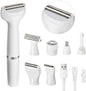 7 in 1 Facial Hair Removal and Bikini Hair Trimmer for Women Painless Electric Face Shaver Nose Eyebrow pubic Trimmer Replaceable Razors Waterproof Electric Shaver Women's Grooming Kit