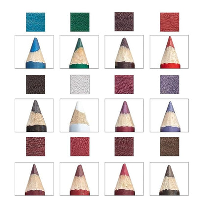 12 Pcs Double Head Rich Vibrant Colors Lip Liner Pencils Eye Liner Sticks Set with Sharpener for Daily Makeup,Easy to Apply & Remove,Waterproof (A)
