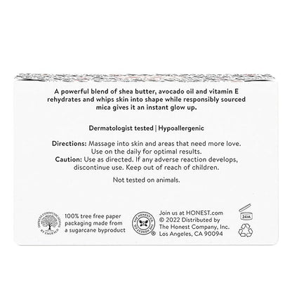 The Honest Company Honest Mama Glow On Body Cream | Hydrates, Firms, + Tightens Skin | Shea Butter, Avocado Oil, Vitamin E | 6 oz