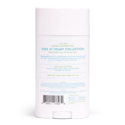 PLAY PITS - Natural Kids Whole Body Deodorant - Safe for Girls and Boys w/Sensitive Skin of All Ages - Clean, Non-Toxic, & Paraben Free - SUGA Scent - Infused w/Essential Oils – 2.65 Oz.