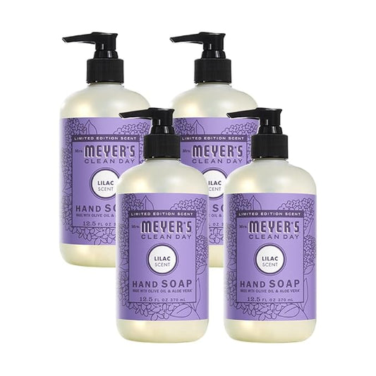 MRS. MEYER'S CLEAN DAY Lilac Liquid Hand Soap 12.5 Fl Oz (Pack of 4)