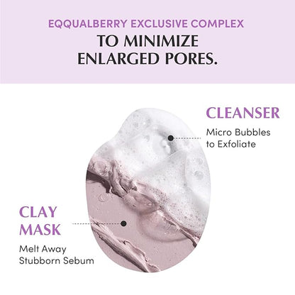 Purple Rice Pore Purifying Pack Cleanser - Dual-Use Clay Mask & Foam Cleanser | Deep Cleansing for Pore Care & Skin Prep | AHA+BHA+PHA | Korean Skincare for Glass Skin, 4.58 OZ. (130g)