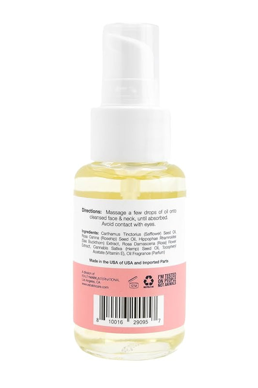 VITAMINS AND SEA BEAUTY Moisturizing Facial Oil with Rosehip + Sea Buckthorn, 2 fl oz