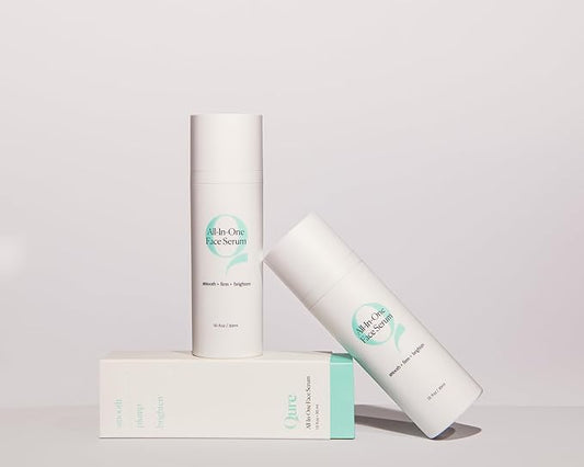 Qure All In One Hyaluronic Acid Serum for Face, Facial Serum With Niacinamides, Retinol, Lactic & Mandelic Acid, Bakuchiol, Peptides & Vitamin C Formulated For Fine Lines & Wrinkles