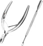 Cuticle trimmer with cuticle pusher