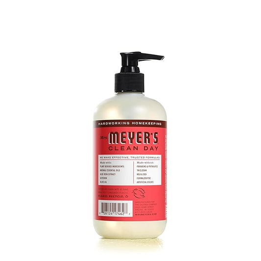 MRS. MEYER'S CLEAN DAY Hand Soap, Made with Essential Oils, Rhubarb 12.5 Fl Oz (Pack of 6)